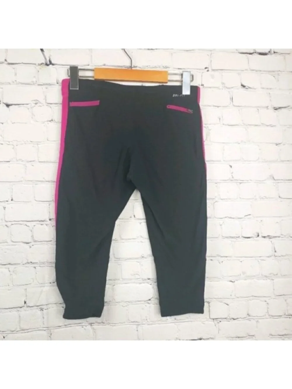 Nike Black Pink Running Tights Leggings Gym Yoga Activewear Workout Athletic
